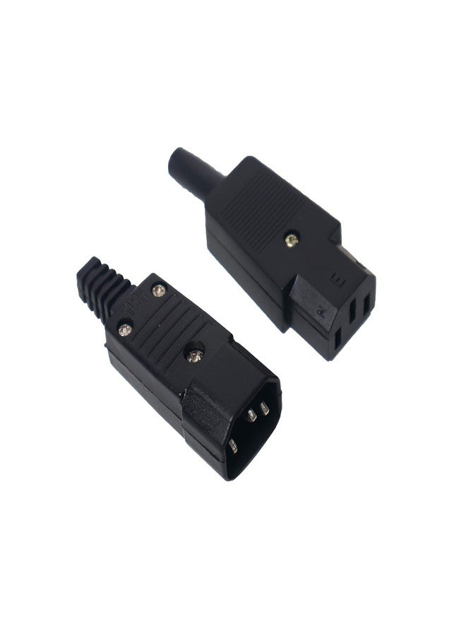 Electronicspices Electronic Spices Pack of 1 IEC320 C14 Male + C13 Female Inline Adapter Plug Power Socket Connectors 3 Pins Terminals Panel Mount,AC 250V 10A - Image 3